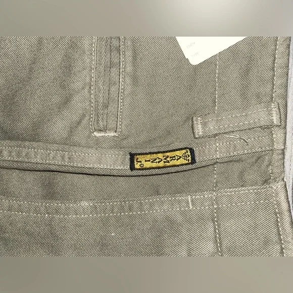 Armani Jeans Khaki Pants Mens Size 30/34 Olive Green Flat Front Casual Cotton - Picture 6 of 11